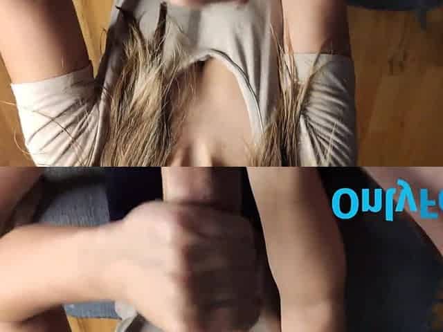 POV Tugjob - titties get blasted.