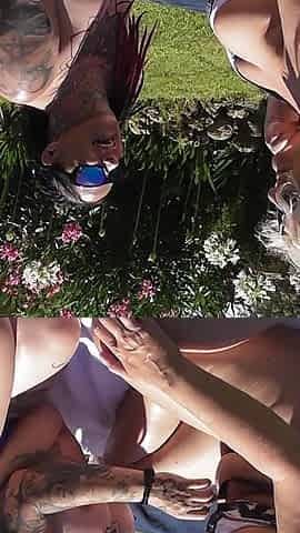 Lesbian MILFs Fucking in the Sun