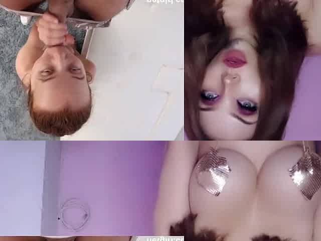 Shy with large natural boobs at her 1st casting
