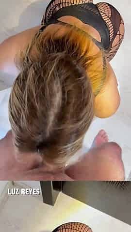 Hot Latin chick in sheer hose gets destroyed at the hotel