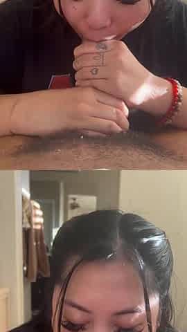 Admirable Oriental sucks and gets cream pie