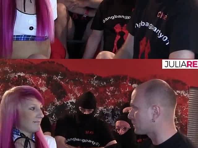 Milf Marrys 1st Gangbang & Bukkake Party - Julia Reaves