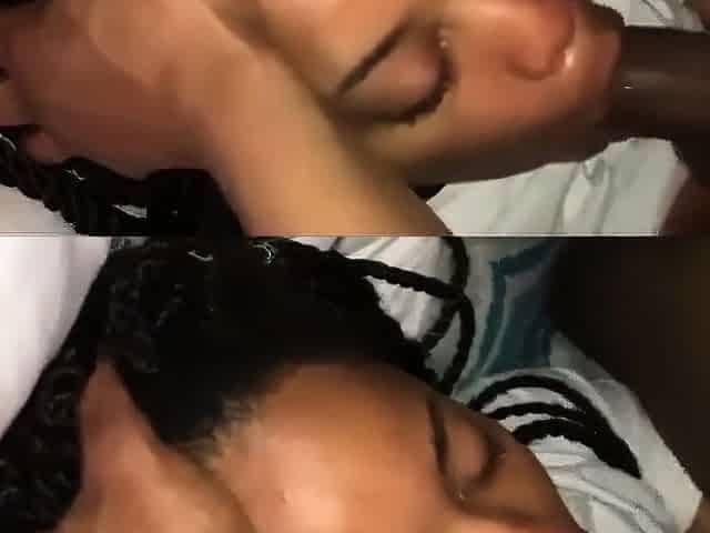 African Amateur Sucks a Big Black Cock