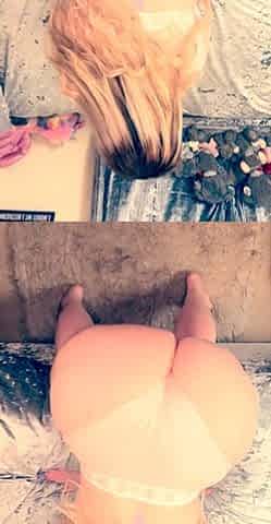 Horny Blonde Tgurl shows off her big ass then masturbate