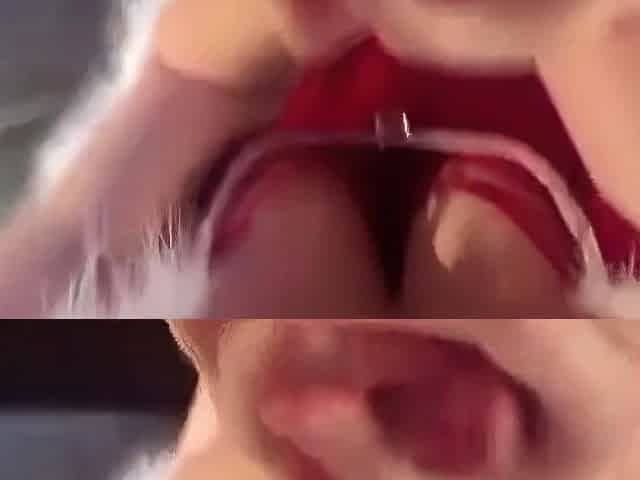 Redhead Amateur Gives a Christmas Blowjob