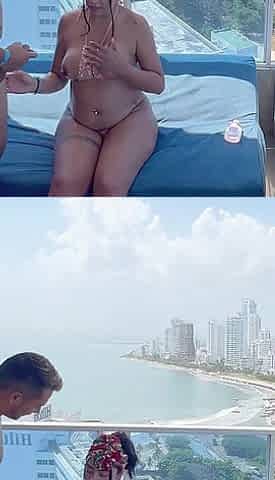 Sex in the Alutas with a View of the Sea with a Very Pregnant Woman