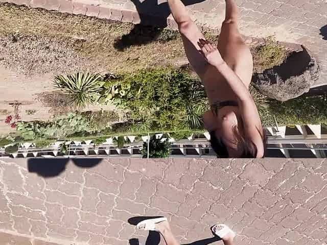 totally undressed on the street and at the supermarket
