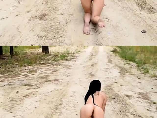 Naked Public Walk with a Naughty Twist
