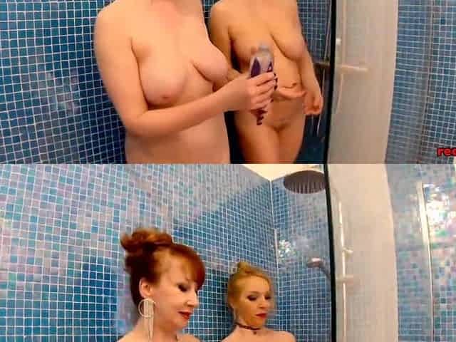 Matures Red XXX and Lucy Gresty teasing in the shower