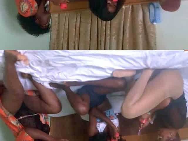 Amateur Ebony BFFs Lick Pussy In 3way