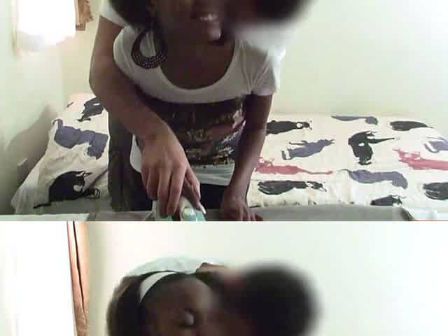 This EBONY TEEN tried to stay silent