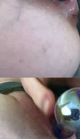 Close up solo beauty toying ass