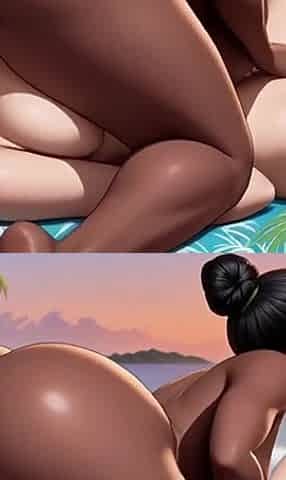 Lesbian Woman on Beach Have Sex (ai Animation)