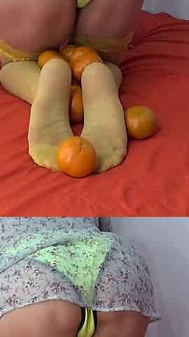 Light Erotica in Stockings with Mandarin Ducks