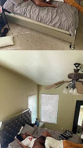 Surprised to watch what the bedroom camera caught!