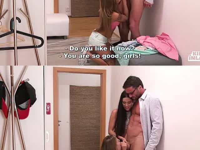 Silvia & Eveline Dellai Seduce Their Stepfather In Steamy Forbidden Fuck