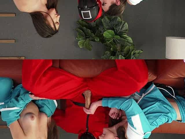 Brunettes Codey & Maya give Andi a wet 'n wild triple BJ in their FFM threesome fantasy