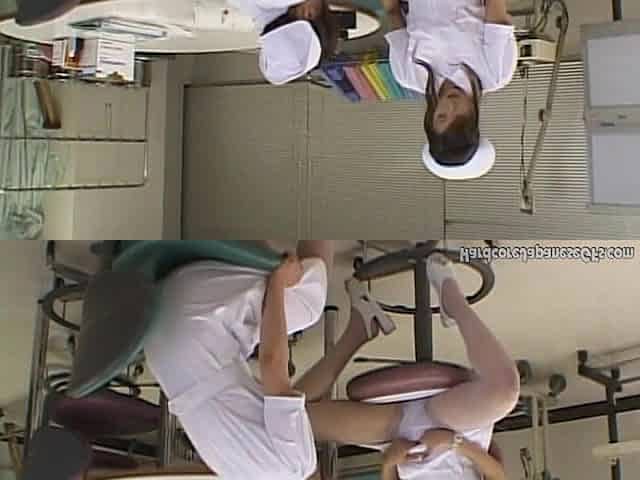 Naughty nurse masturbates on clinic time