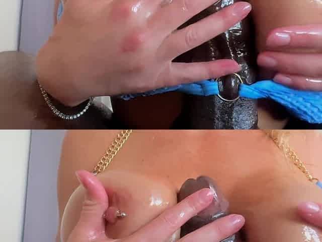 Titty Fucking the Biggest BBC That I Ever Met! Then He Fucked Me and Covered Me in Oil and Cum! ( Full Video)