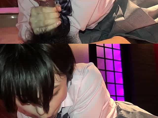 Great close up in japanese teen blowjob pov