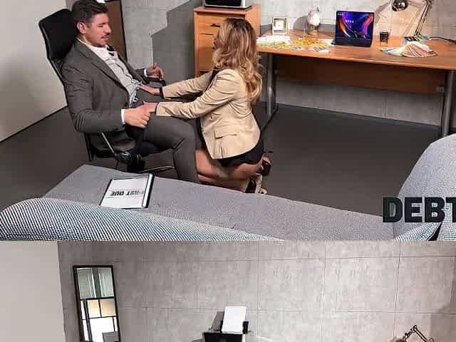 Curvy Blonde Karina King Is Solving Her Debt By Sucking A Collectors Cock 17 Min