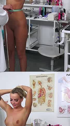 Physical Exam of Blonde Porn Star Victoria Pure