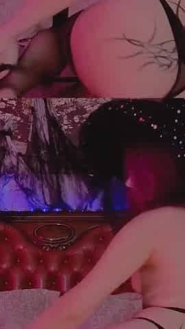 Naked Witch Bent Over Touching Herself