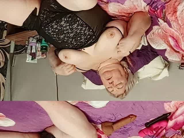 mother-in-law masturbates her soaked, fleshy vagina