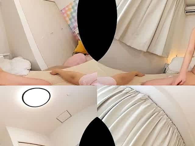 Japanese teen in white cotton panties masturbates