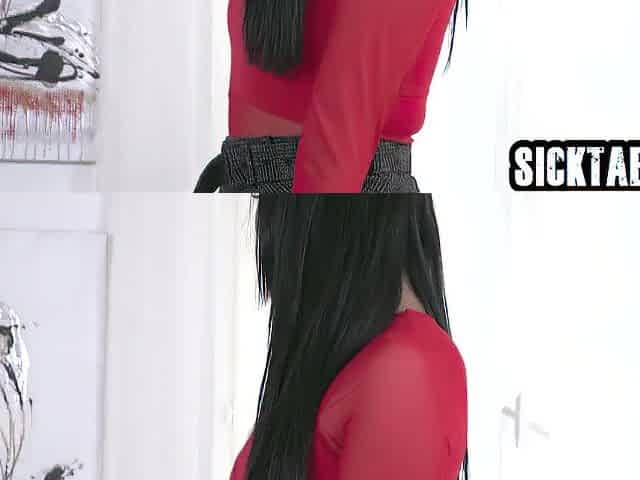 Hawt Oriental chick drank large wang and playgirl enjoyed coarse throat screwing