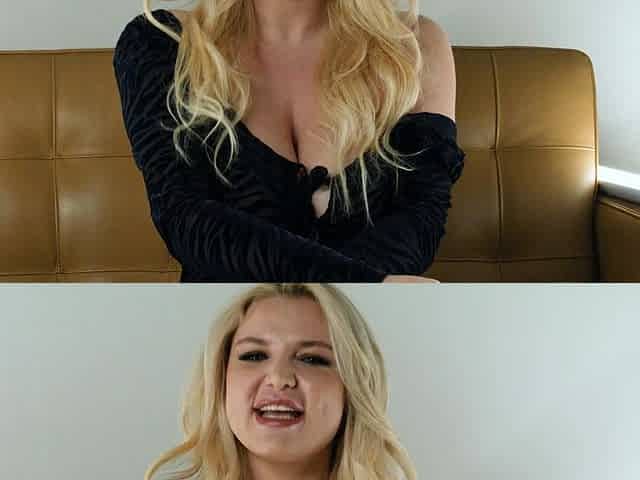 Blonde MissJackson with big tits -banged by two stiff cocks