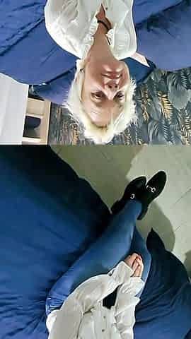 He Spreads My Thighs on the Edge of the Bed and Fucks My Pussy Thoroughly and Finishes with a Facial