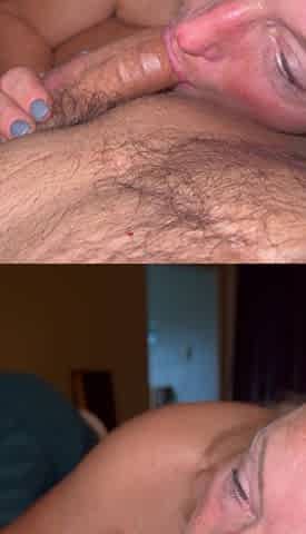 Oral MILF Blonde, Freckles, Green Eyes Sucks Daddy