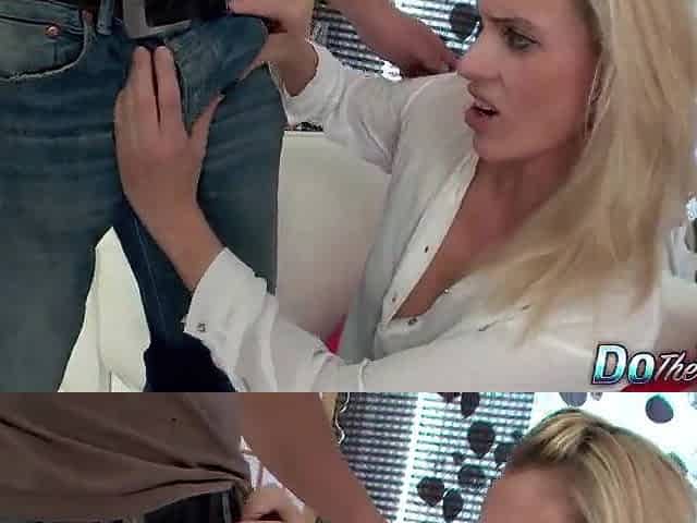 Lewd Golden-haired Wife Brittany Bardot Gets a Fine BBC Facial