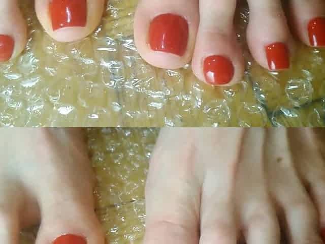 ASMR soothing bubble wrap with lengthy toes - OlgaNovem