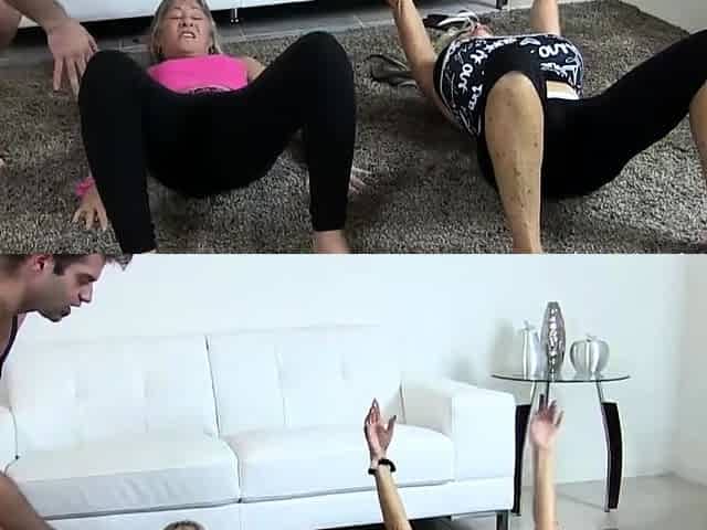 Amateur Blonde Milf Threesome