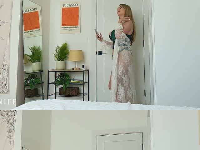All natural BREASTY GOLDEN-HAIRED needs attention whilst her bf is gone - Angie Faith