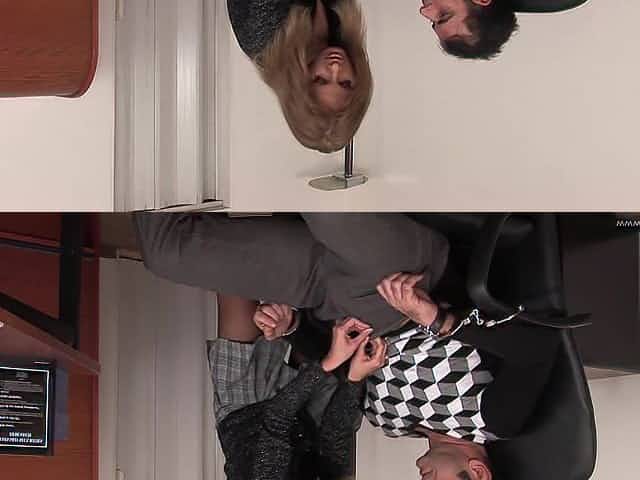 Horny office girl with big juggs gets on top then rides dick till orgasm