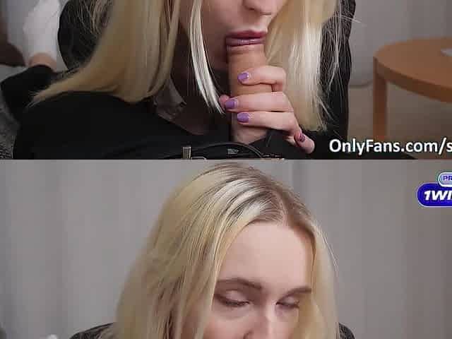 Lewd Secretary Sucks and Bangs Boss' Schlong - Facial Jizz flow