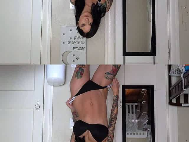 Amateur striptease and Solo masturbation