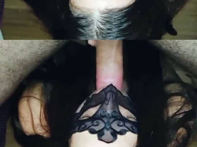 Big Cock Blowjob with a Brunette Latina MILF