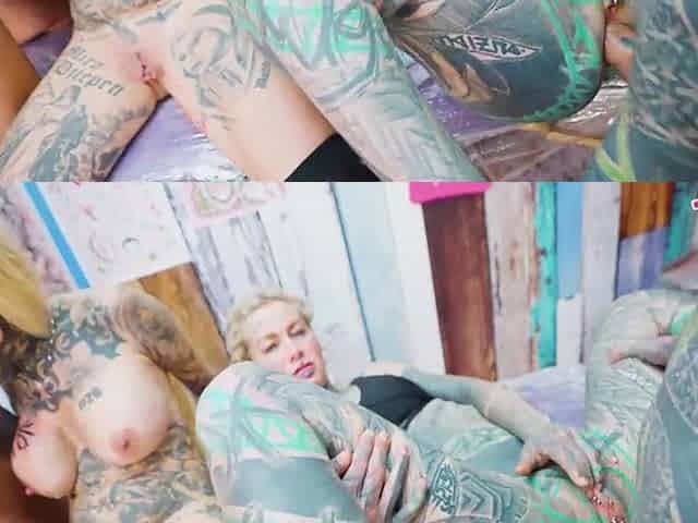 Tattooed Pair Screw With Large Schlongs Perky Gets Inked Foursome