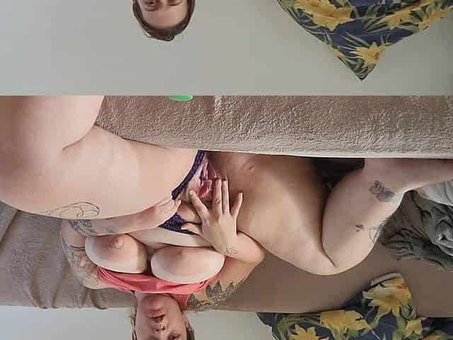 BBW Masturbates with No Toys on the Couch