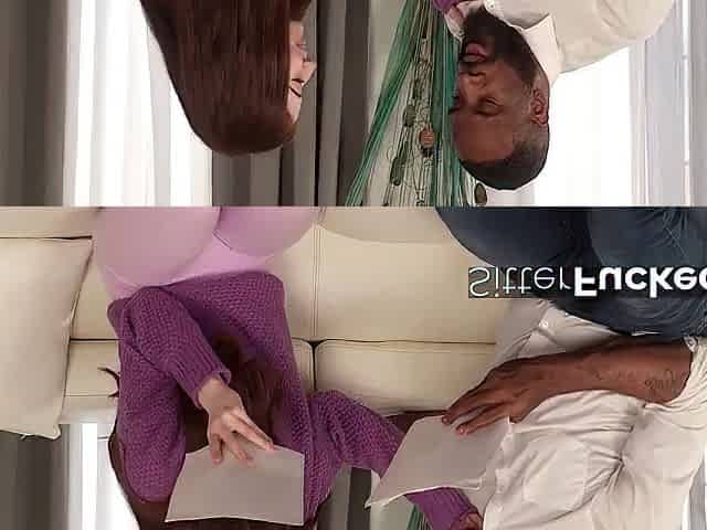 Babysitter Bangs Her Ebony Boss Dad Raw
