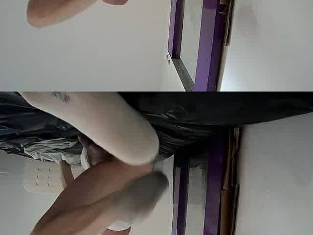 Left sock, shaved head