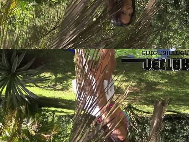 Double Penetration: Watch This Slutty Brunette Get Penetrated in Both Holes.