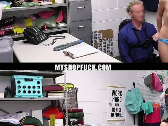 Teen Tries to Hide a Perfume Bottle in A Drawer, but Clarke Catches Her in The Act - Myshopfuck