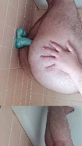 Thick Transmasc Shower Vibrator Riding