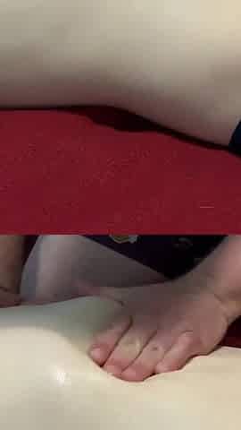She masturbates with her panties filled with hot cum from her boyfriend
