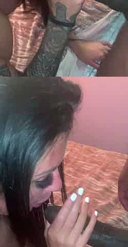Brunette slut pov blowjob in close up HD